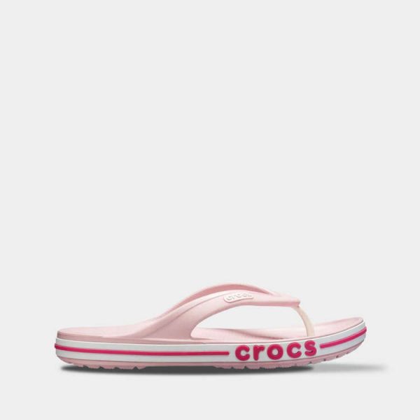 Crocs Bayaband Flip Petal Pink арт. 205393 / Крокс Шлепанцы Вьетнамки Баябенд