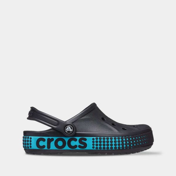 Купити Crocs Bayaband Logo Motion Black 206852 - оригінальні крокси баябенд в чорному кольорі