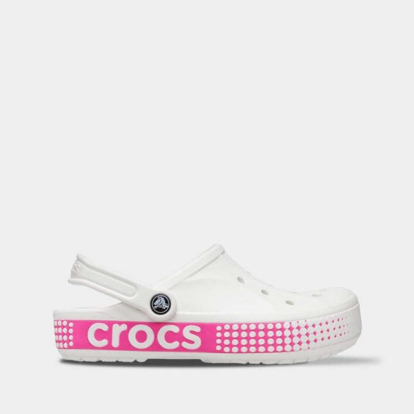 Купити Crocs Bayaband Logo Motion White 206852 - оригінальні крокси баябенд в білому кольорі
