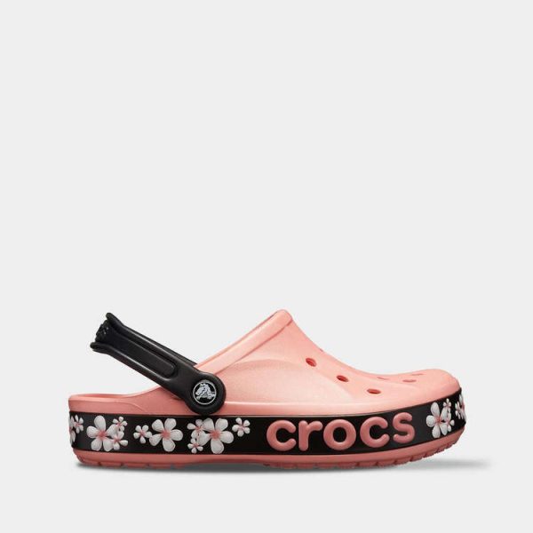 Купити Crocs Bayaband Graphic II Melon Floral 205089 - оригінальні крокси баябенд в рожевому кольорі з візерунком