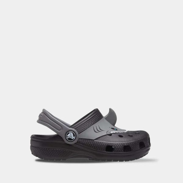Crocs Shark оригінальні чорні крокси з дизайном акули