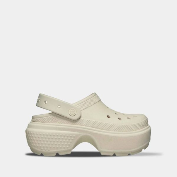 Crocs Stomp Clog Bone арт. 209347 / Крокс Стомп на платформі Сабо